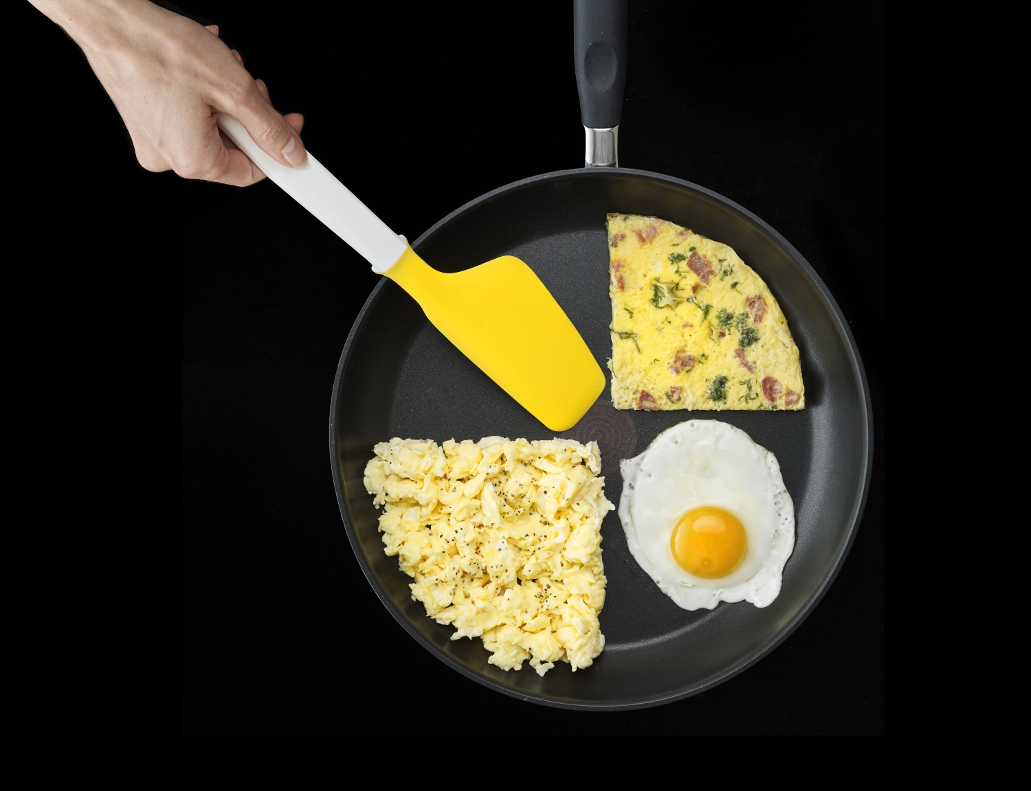 Elevate silicone spatule à oeufs, jaune blanc, 31cm