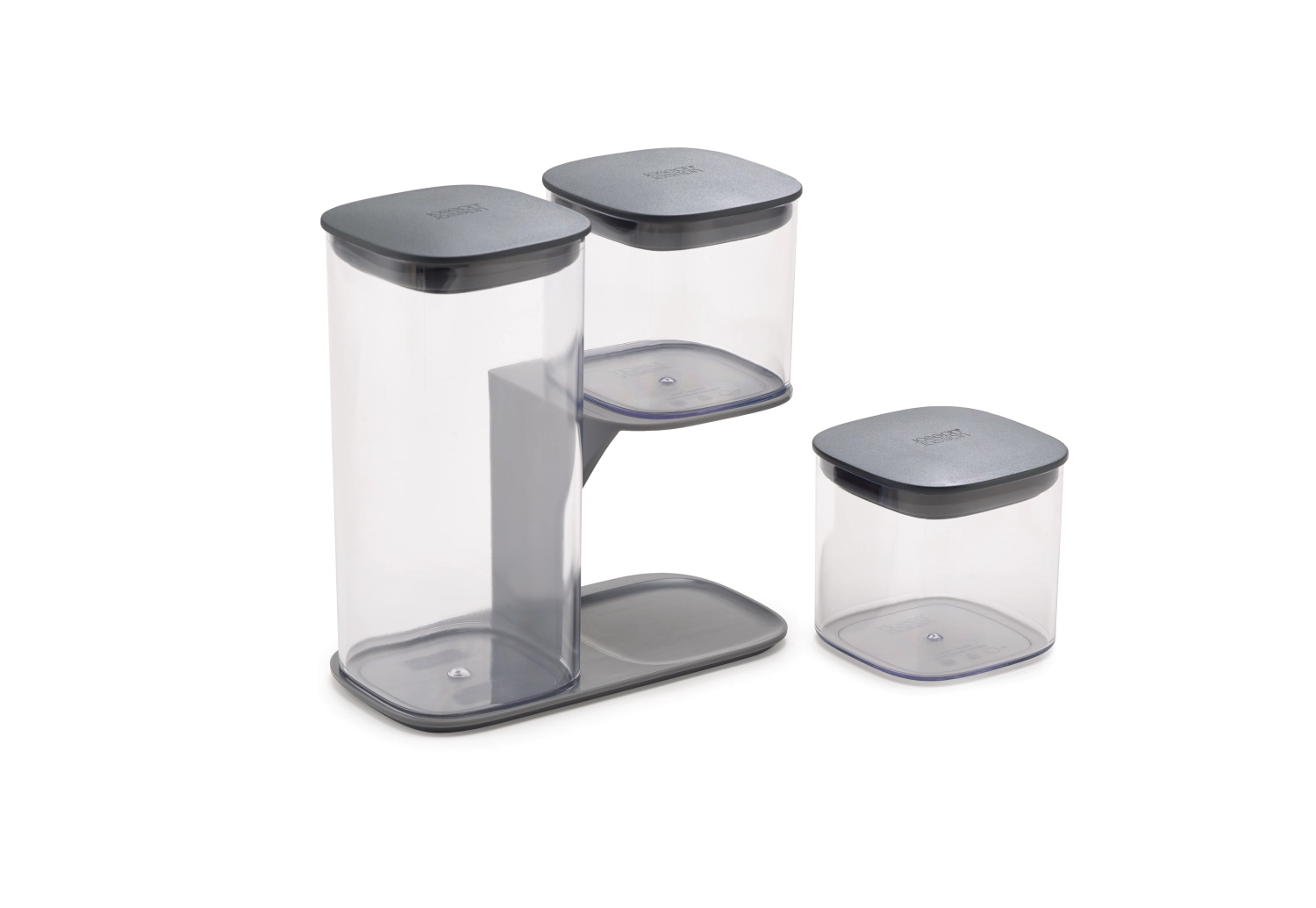 Joseph joseph set 3 pots de rangement, plastique, gris, 22.