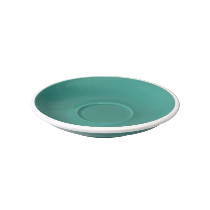 14.5cm soucoupe bleu vert teal, egg