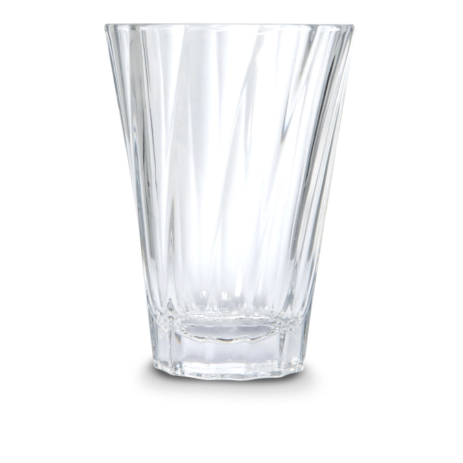 360ml twisted latte verre clair, urban glass