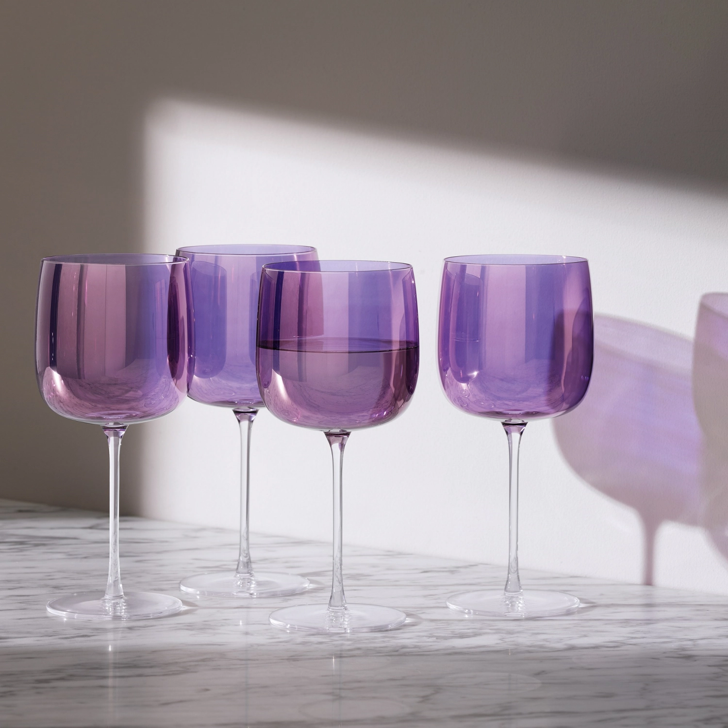 Set de 4 verres à vin aurora 450ml - polar-violet