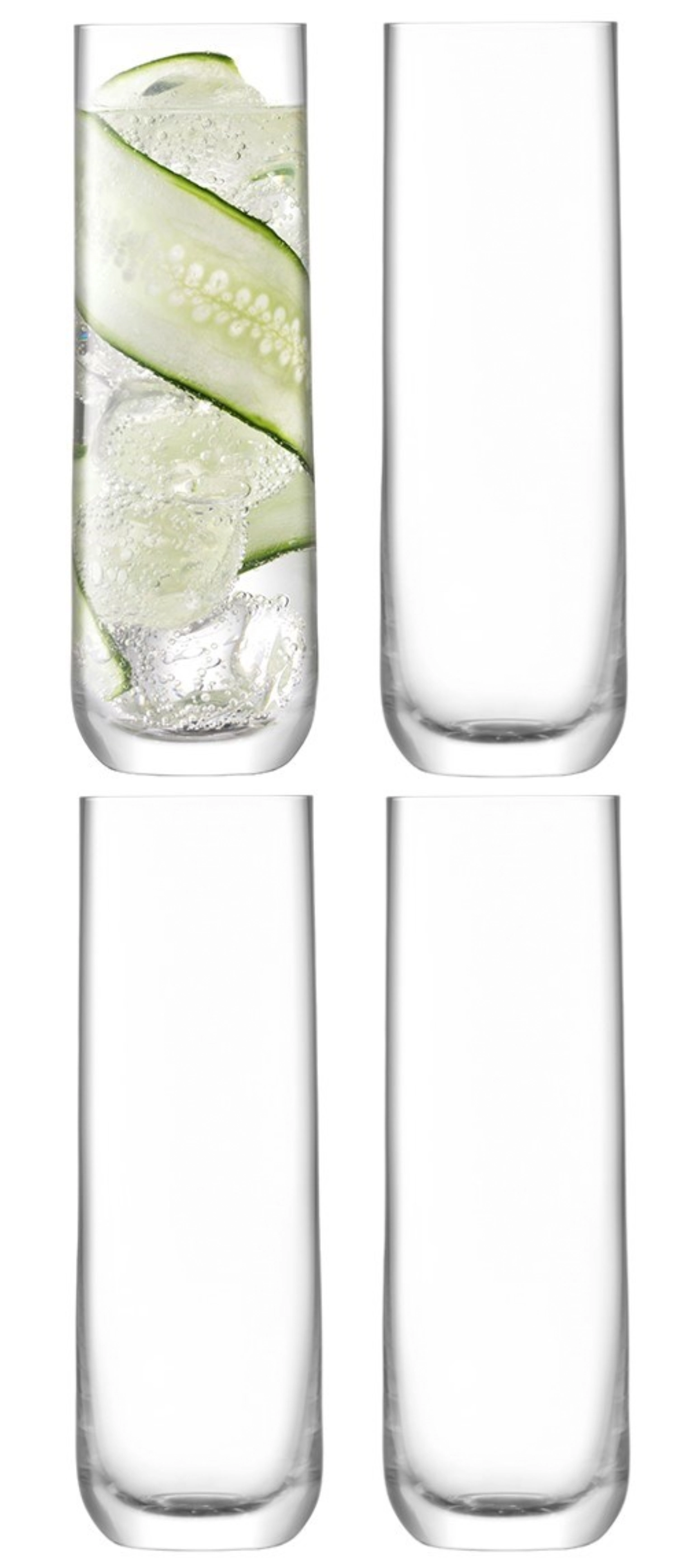 Set de 4 verres à long drink borough 420ml clair