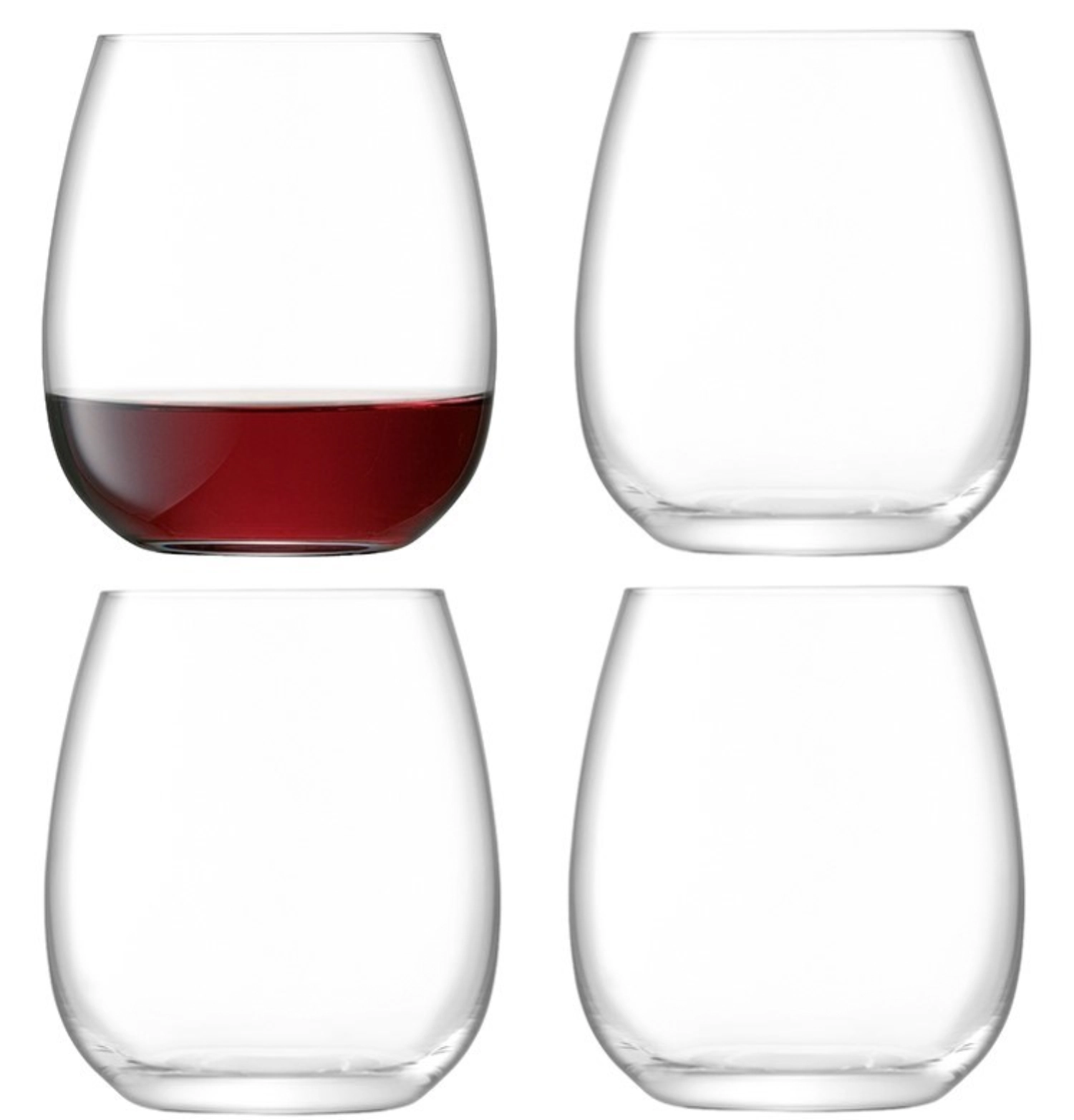 Set de 4 gobelets à vin borough 455ml clair