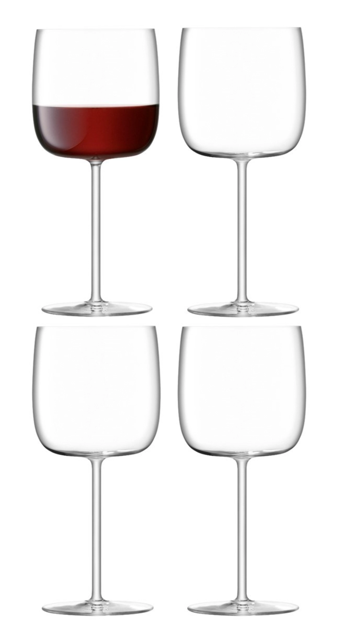 Set de 4 verres à vin borough 450ml clair