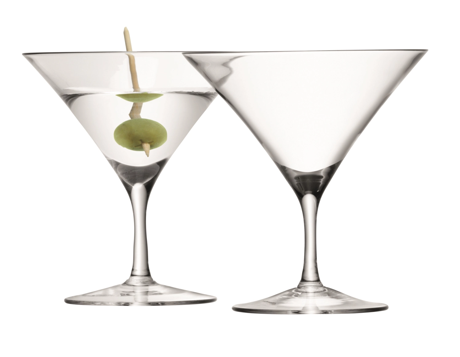 2 x bar verre à martini 180ml clair