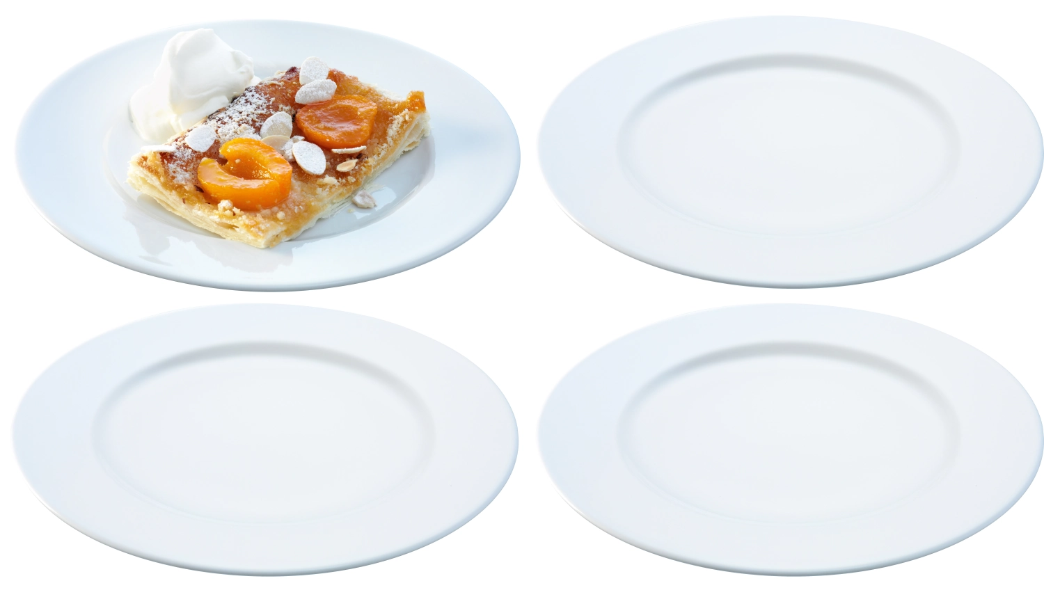 4er Set Dine Starter- Dessertteller Rimmed