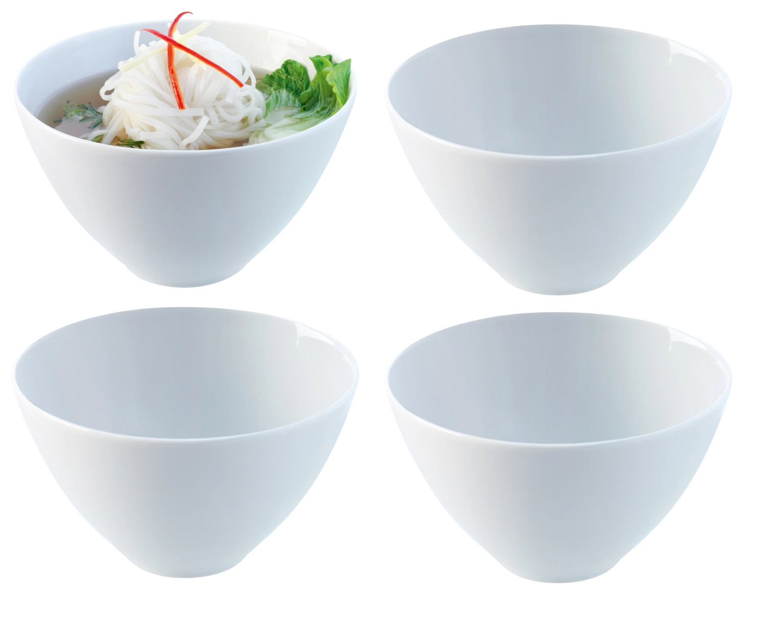 4 x dine soupe- plat à pâtes ø16cm