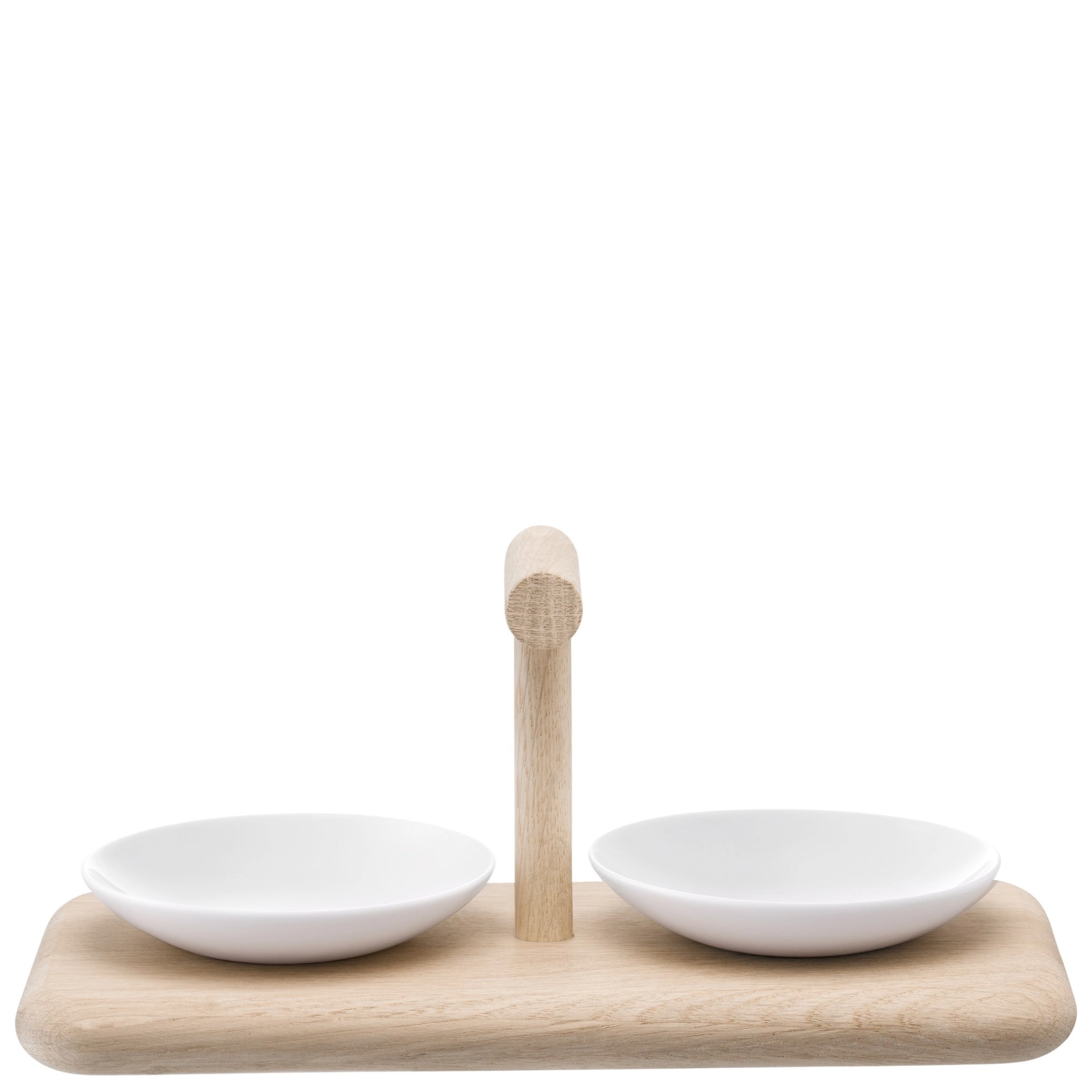 Dine set d'épices plateau en chêne l27cm l13.5cm