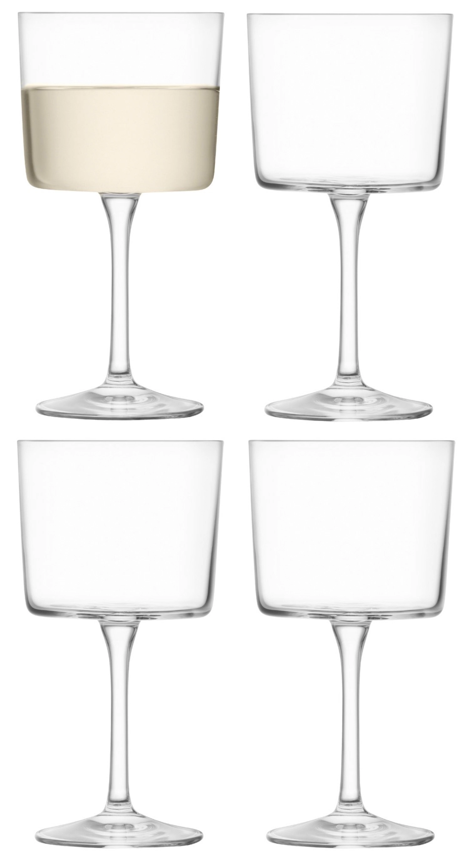 Set de 4 verres à vin gio 250ml clair