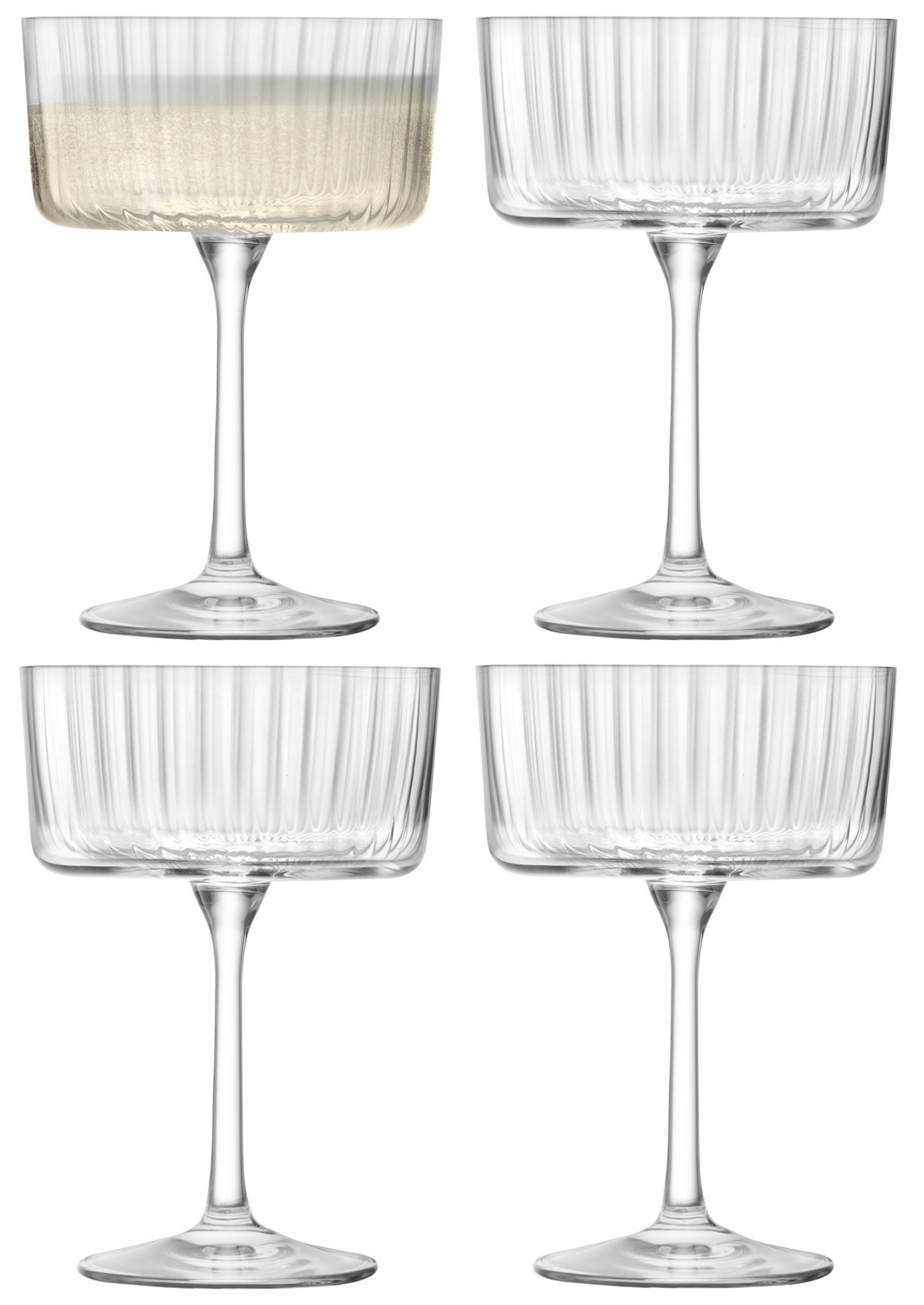 Set de 4 flûtes à champagne/cocktail gio line 230ml clair