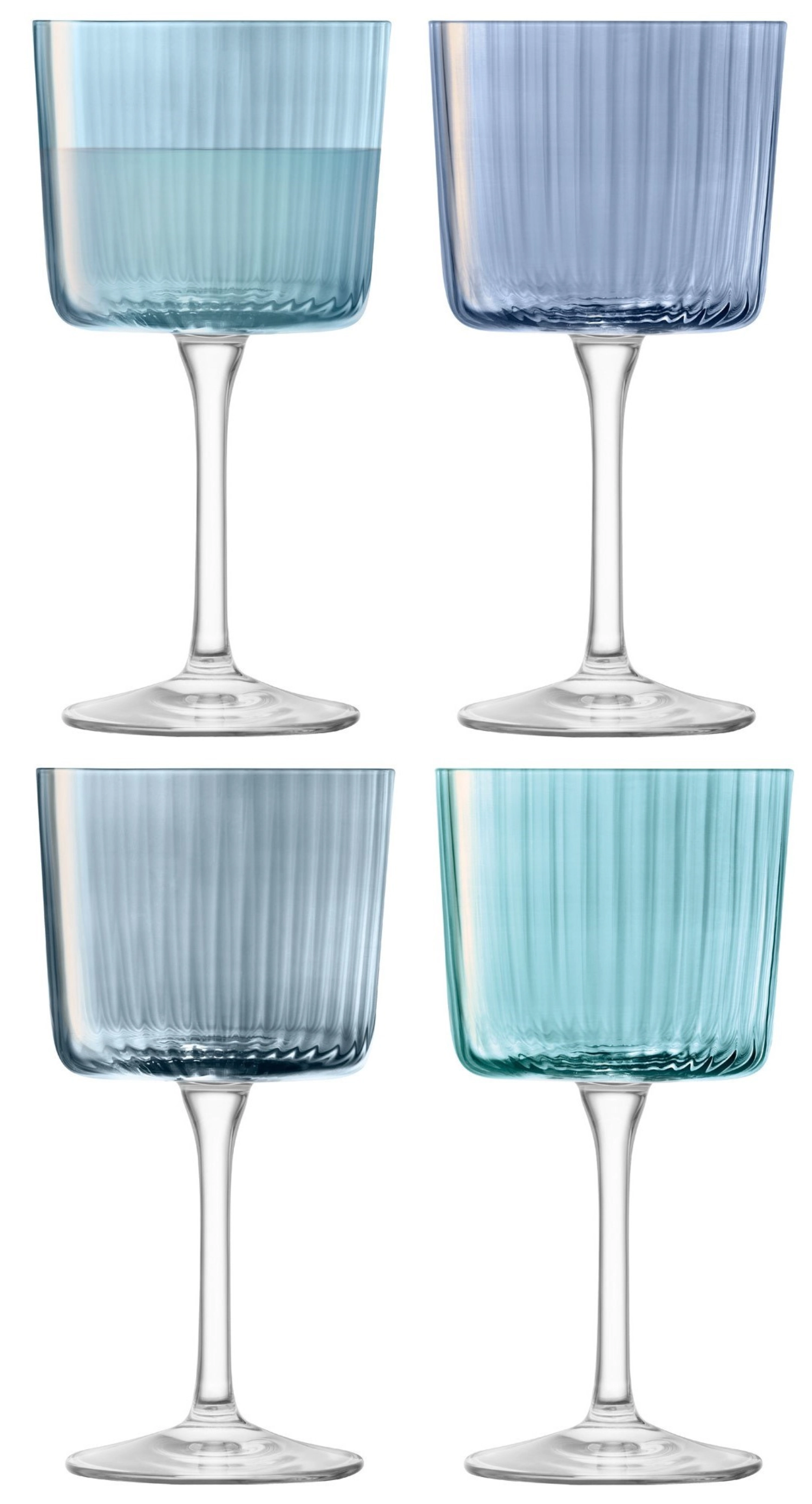 Set de 4 verres à vin gems 250ml saphir assort.