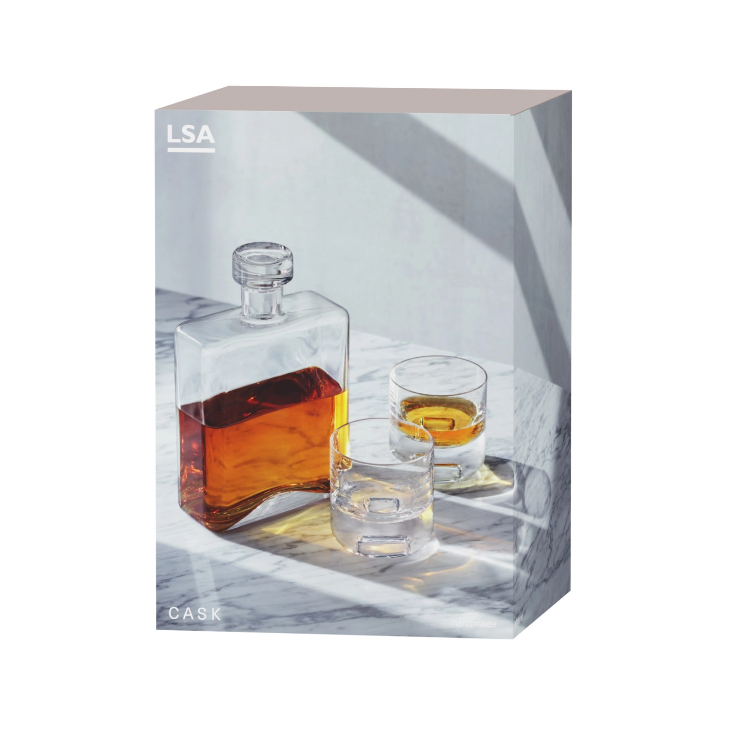 3tlg Set Cask Whiskygläser mit Karaffe