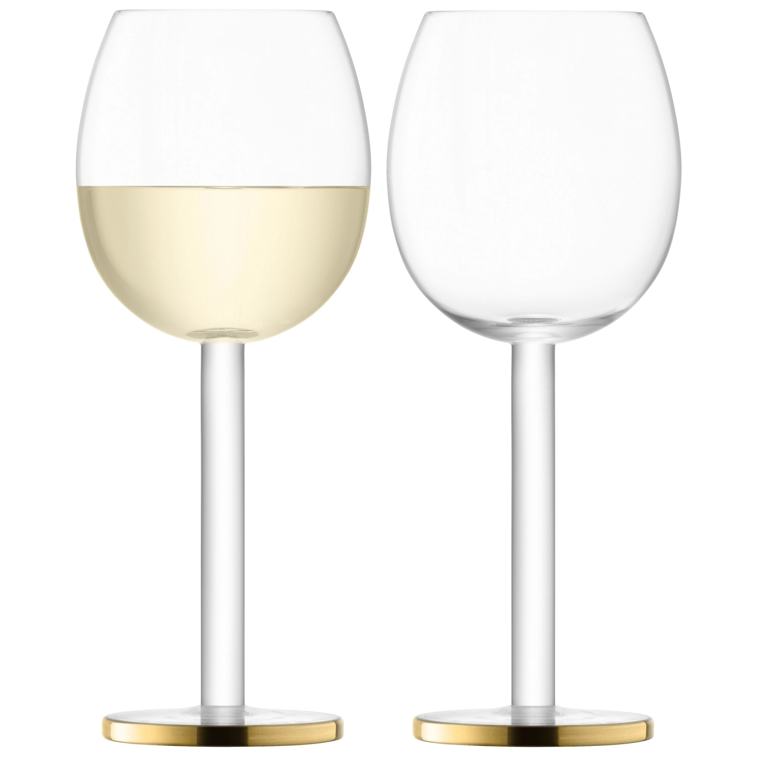 Set de 2 verres à vin luca 300ml - or