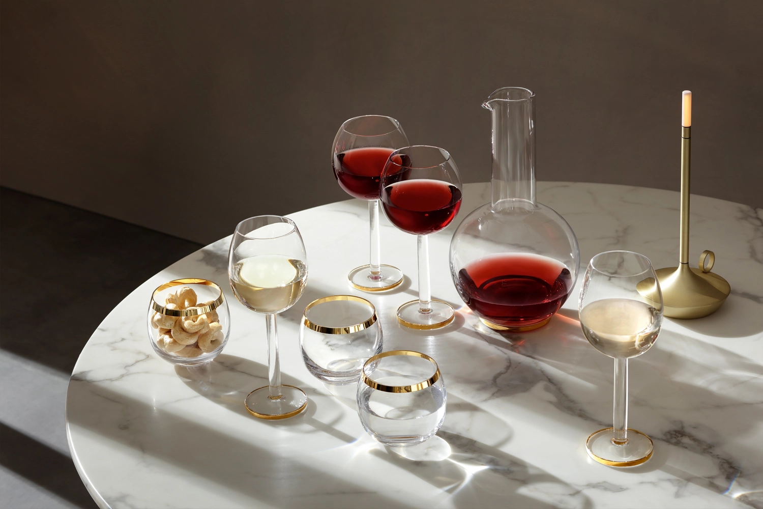 Set de 2 verres à vin luca 300ml - or