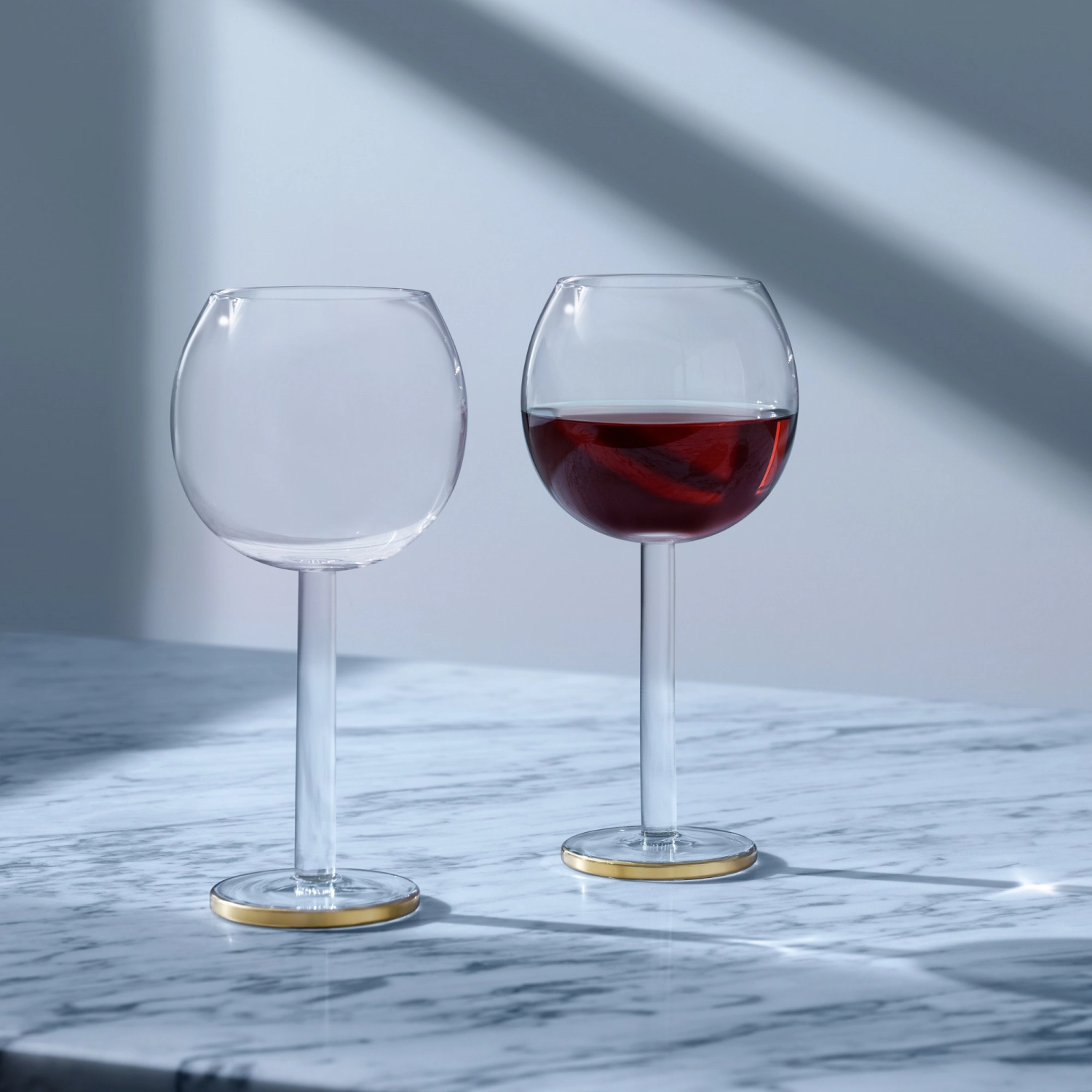 Set de 2 verres à vin luca 320ml - or