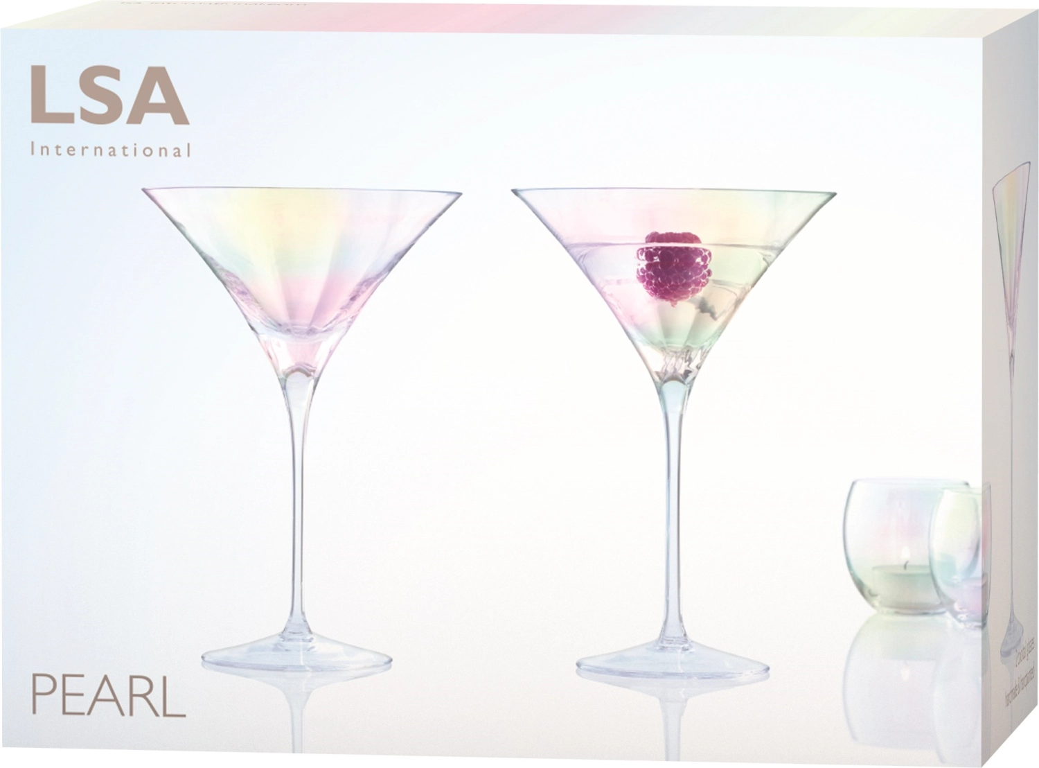 Pearl verres à cocktail 300ml nacre x 2