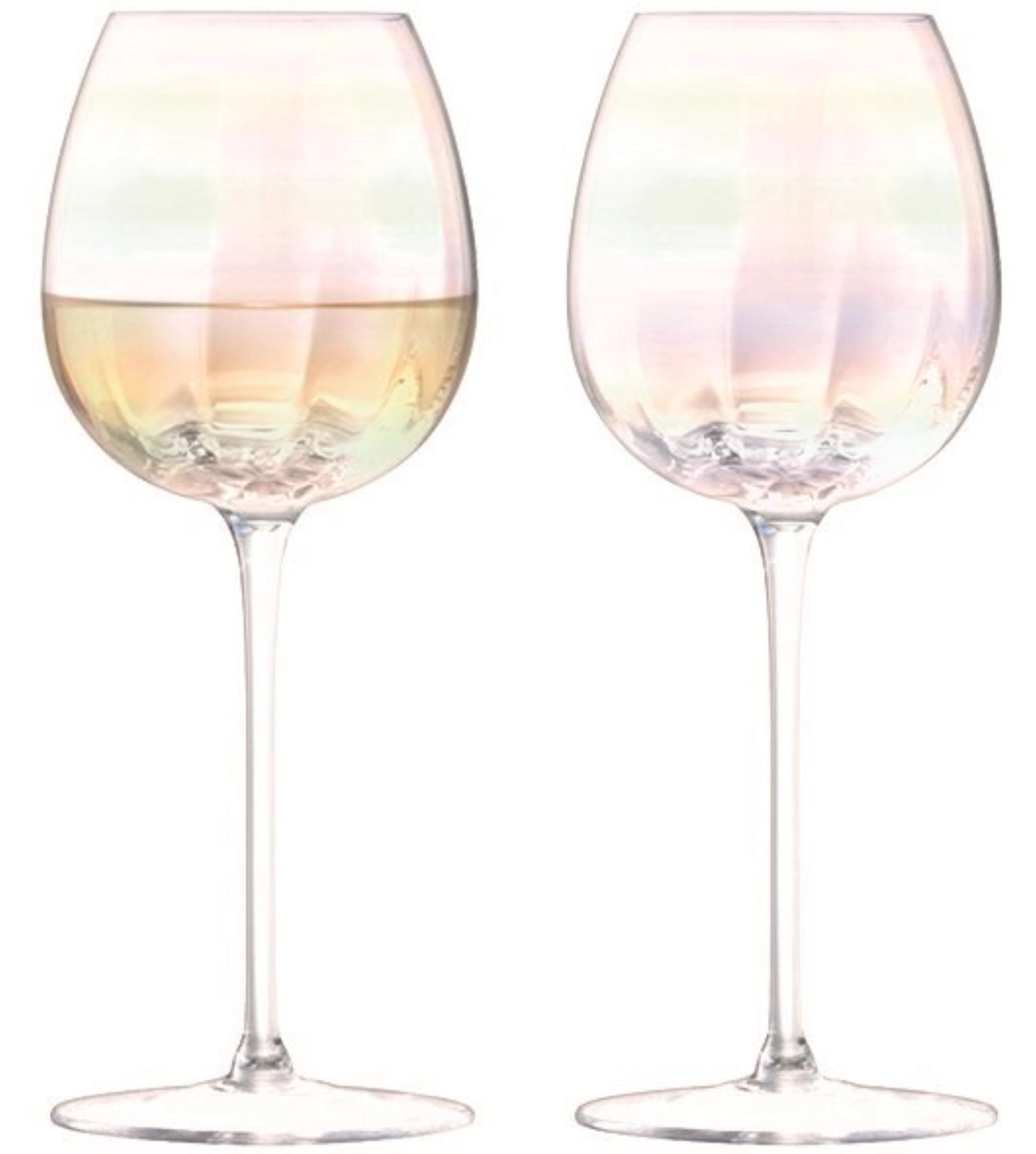 2 x pearl verre à vin blanc 325ml - nacre