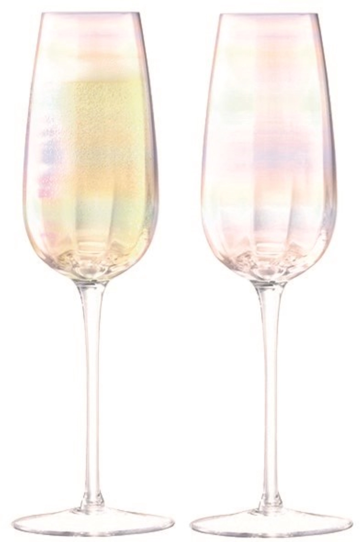 Set de 2 coupes à champagne pearl 250ml - nacre