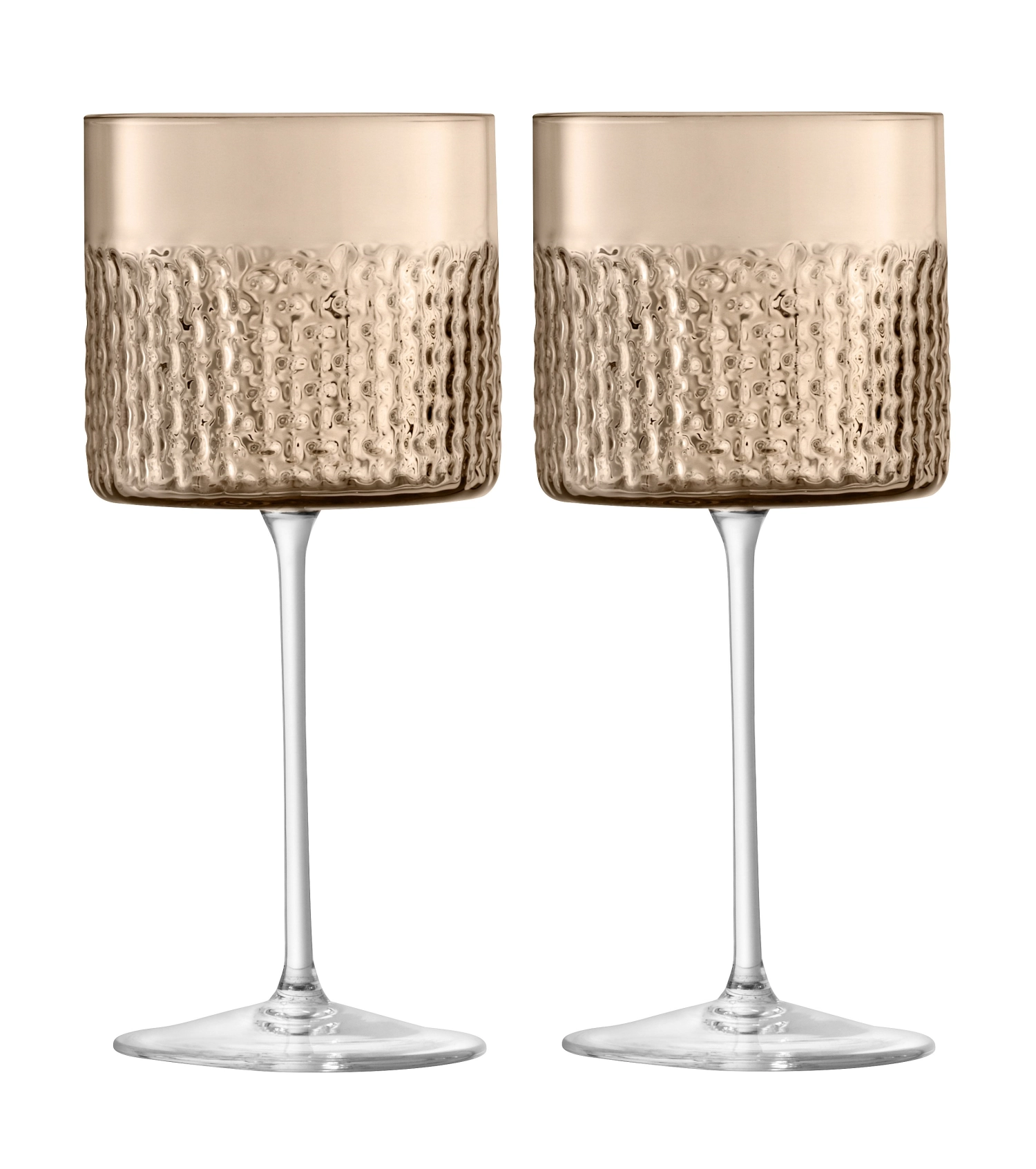 Set de 2 verres à vin wicker 320ml taupe