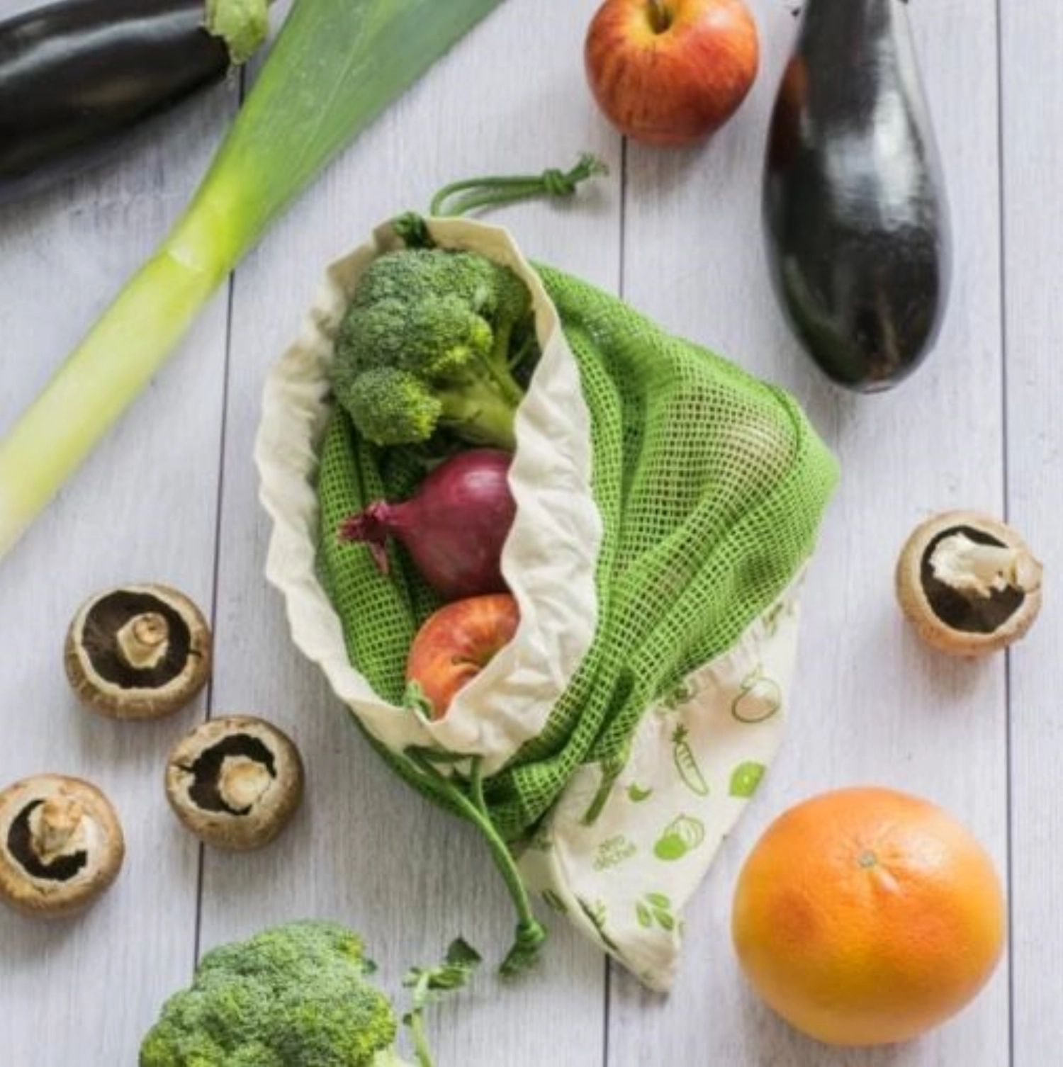 Sac à légumes en coton biologique