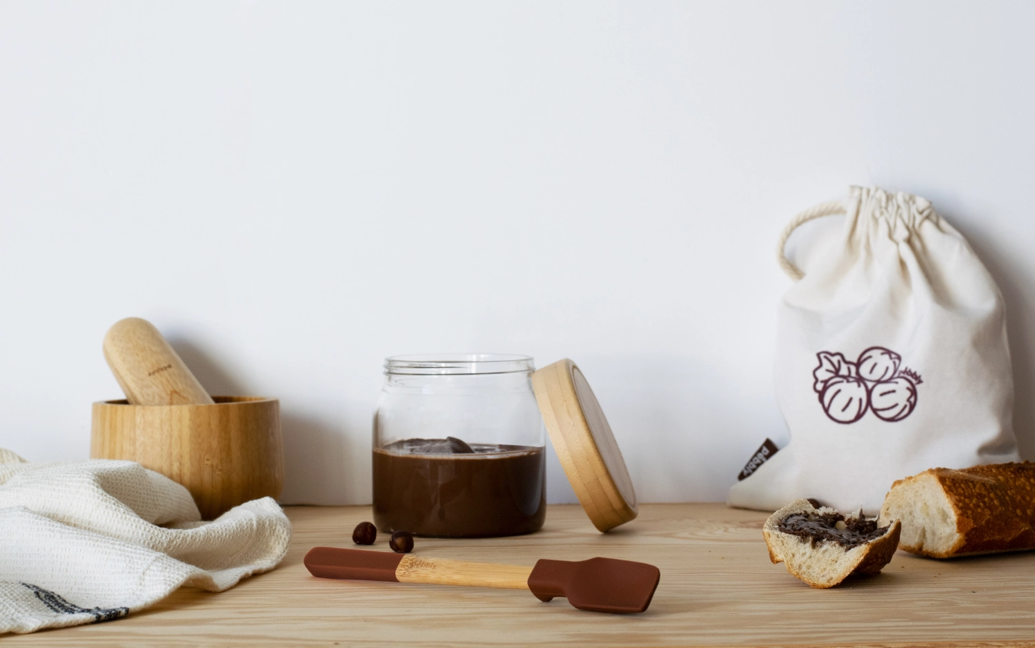 Pebbly mini spatule, chocolat, 24cm