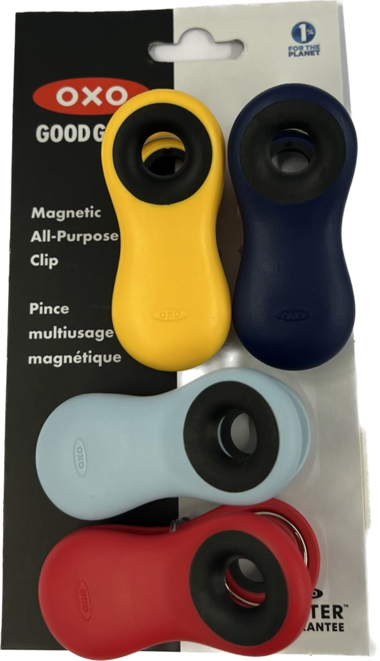 Good grips clips multi-usages, 4 pcs. assortis, 7.6x3.2cm