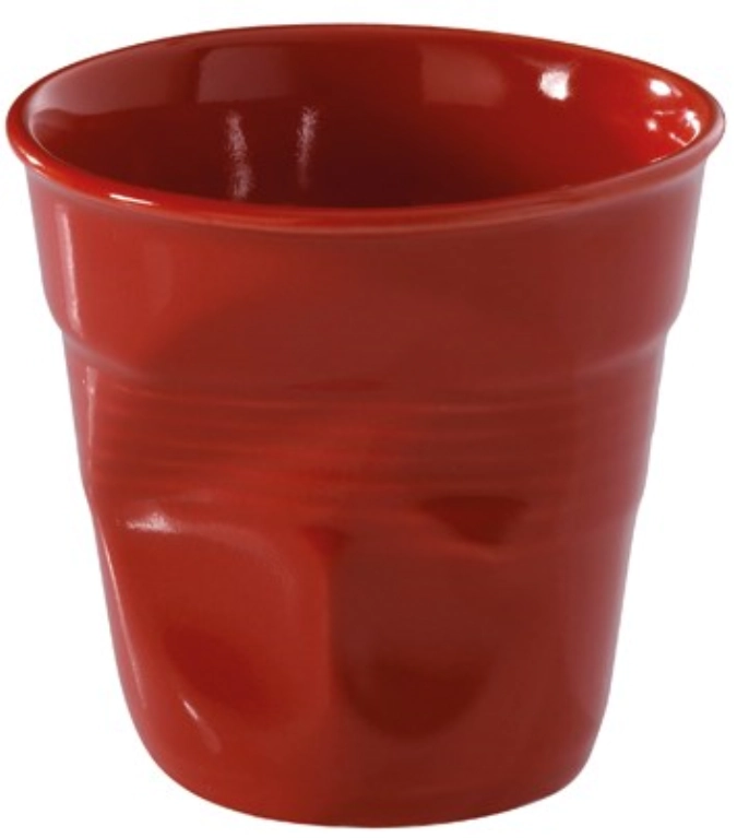 Tasse à cappuccino froissée 18 cl, rouge