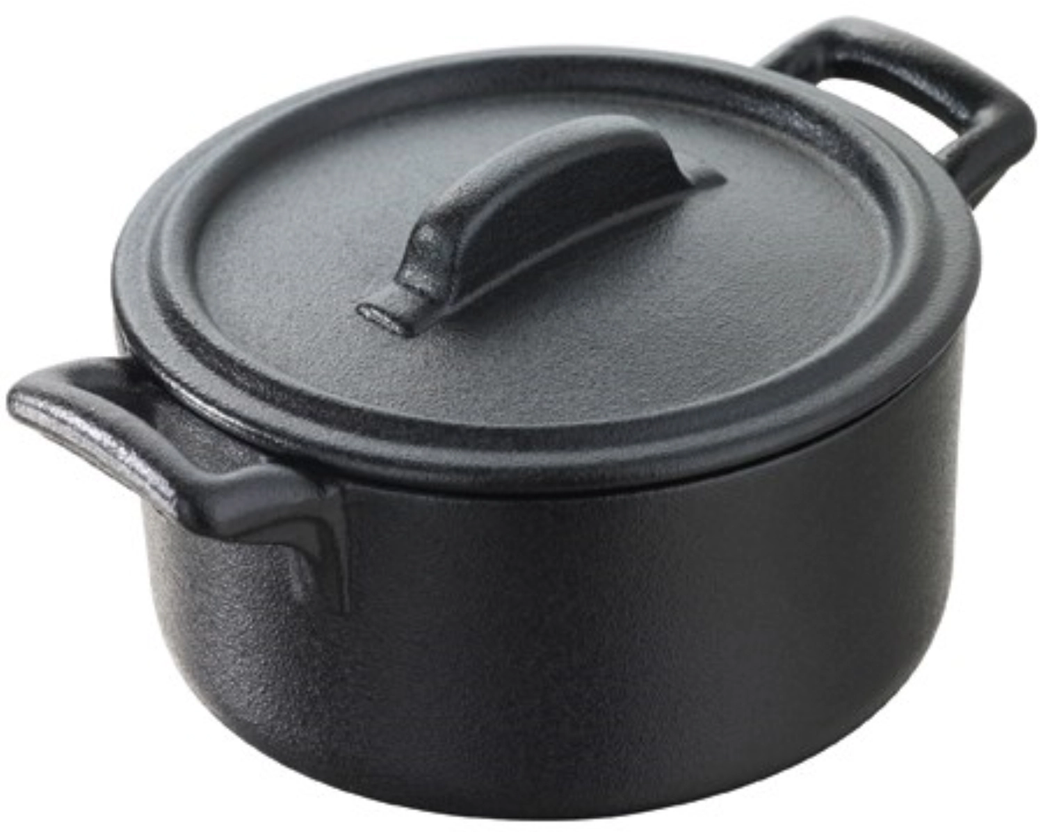 Casserole avec couvercle, ronde, 20cl, aspect fonte