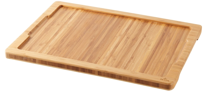 Plateau en bambou pour assiettes à steak, 37.5x28x2 cm