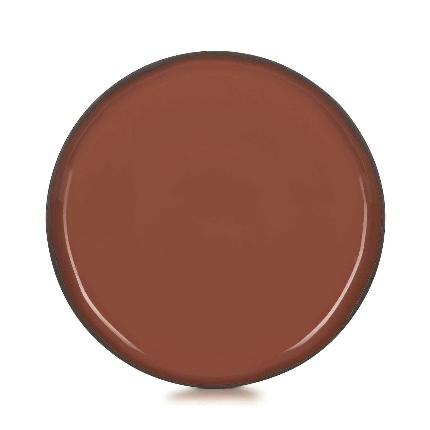 Caractère assiette plate, ø28cm, cannelle