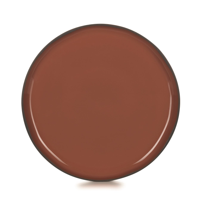 Caractère assiette plate, ø30cm, cannelle