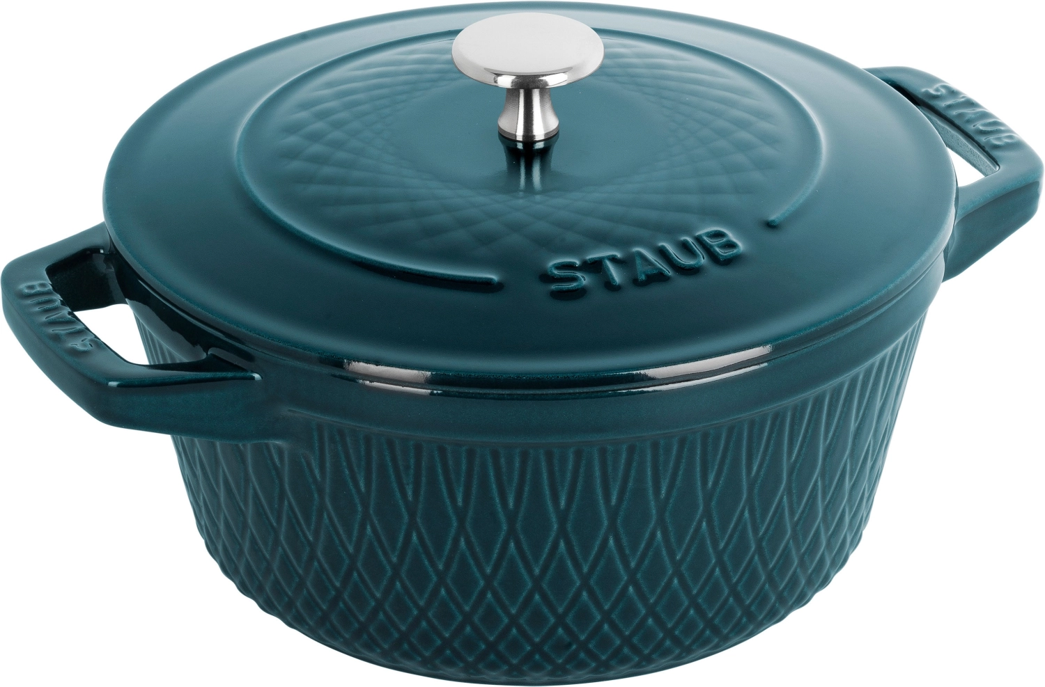 Twisted cocotte 20 cm, ronde, la mer, fonte 2.29l