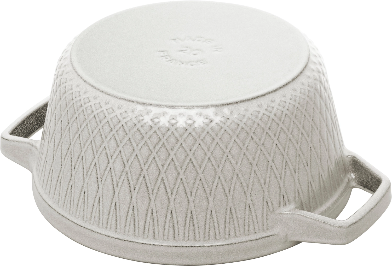 Twisted cocotte 24 cm, ronde, truffe blanche, fonte 3.8l