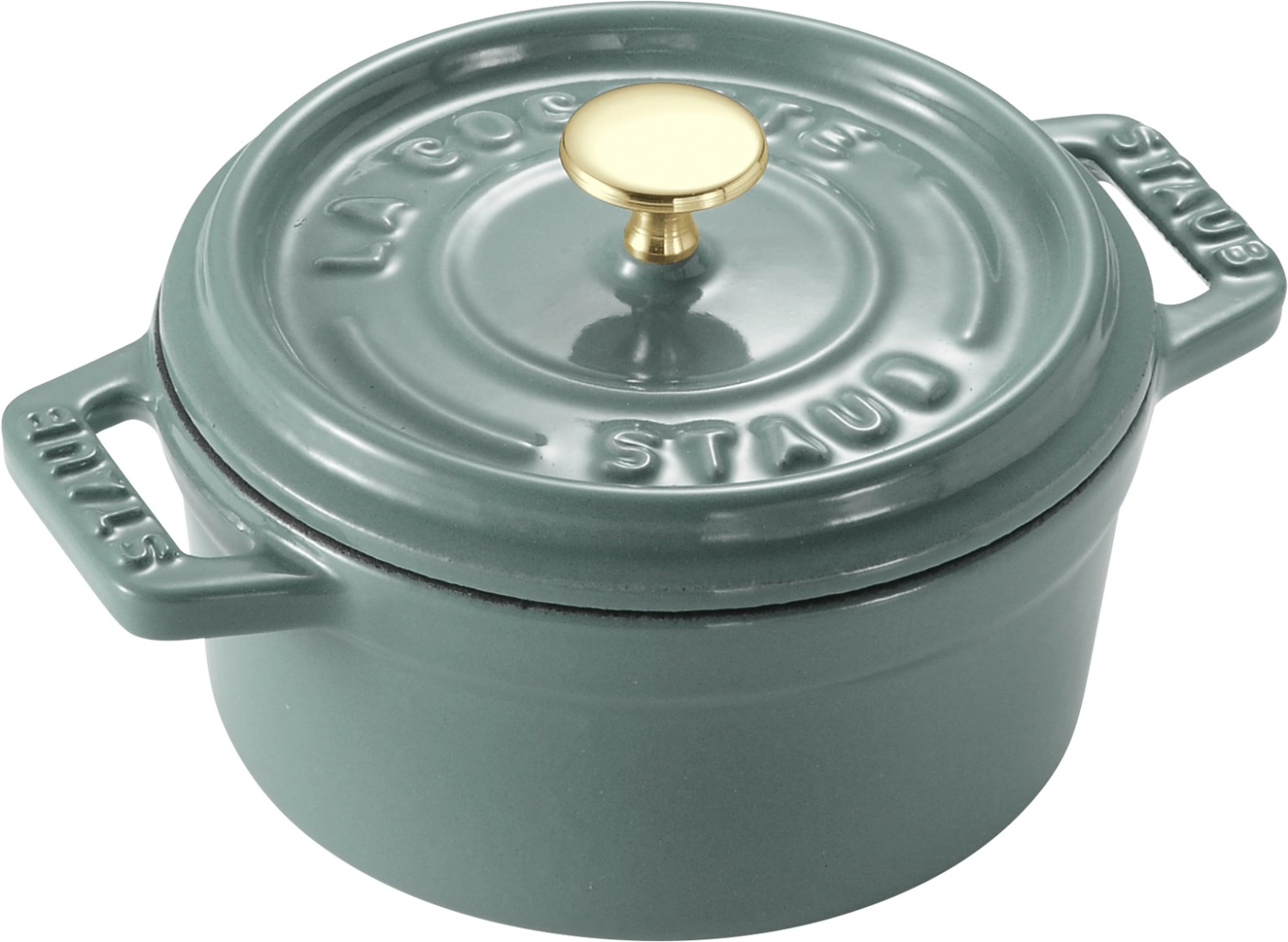 Cocotte 10 cm, ronde, eucalyptus, fonte 0.25l