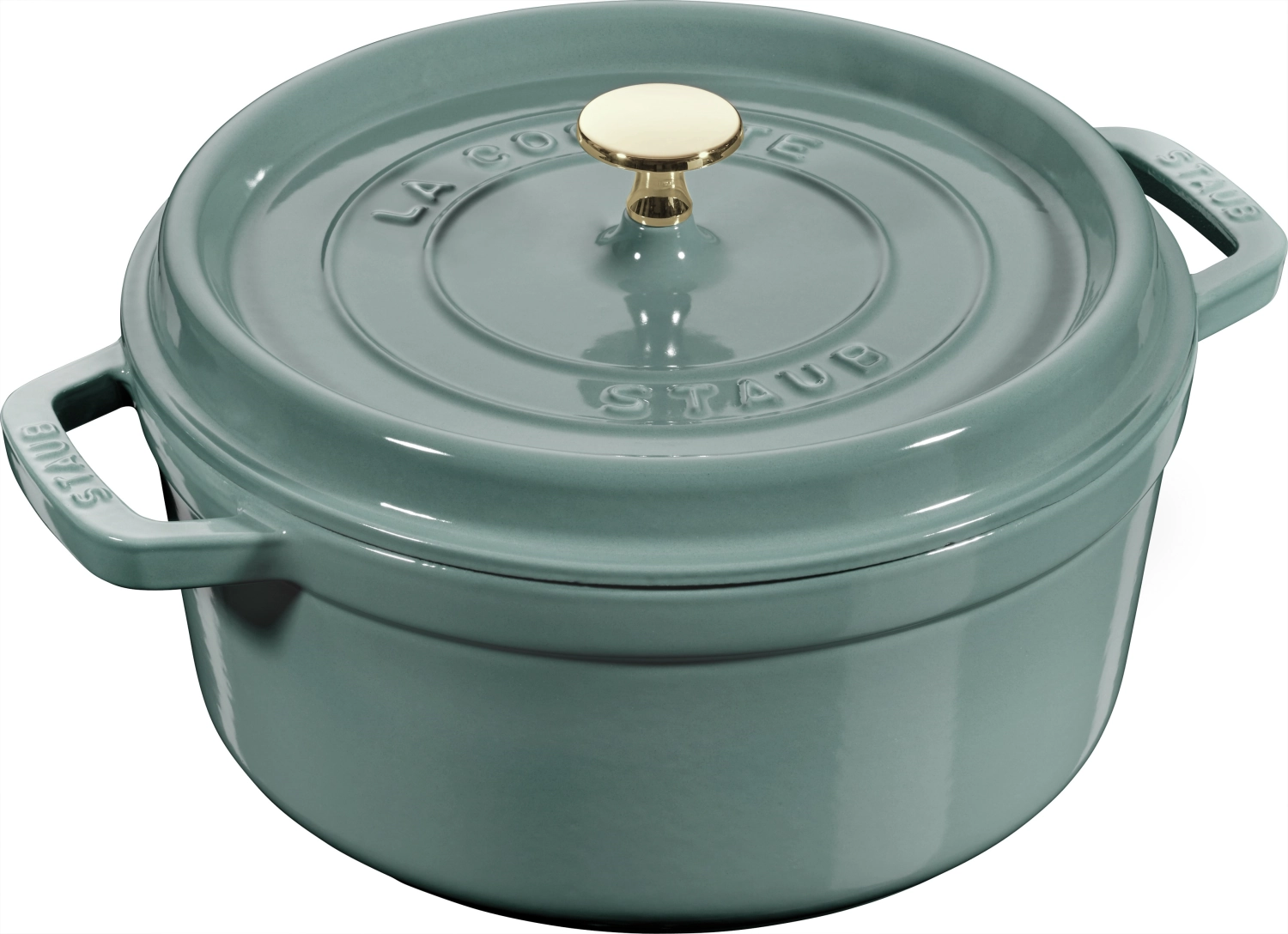 Cocotte 20 cm, ronde, eucalyptus, fonte 2.2l