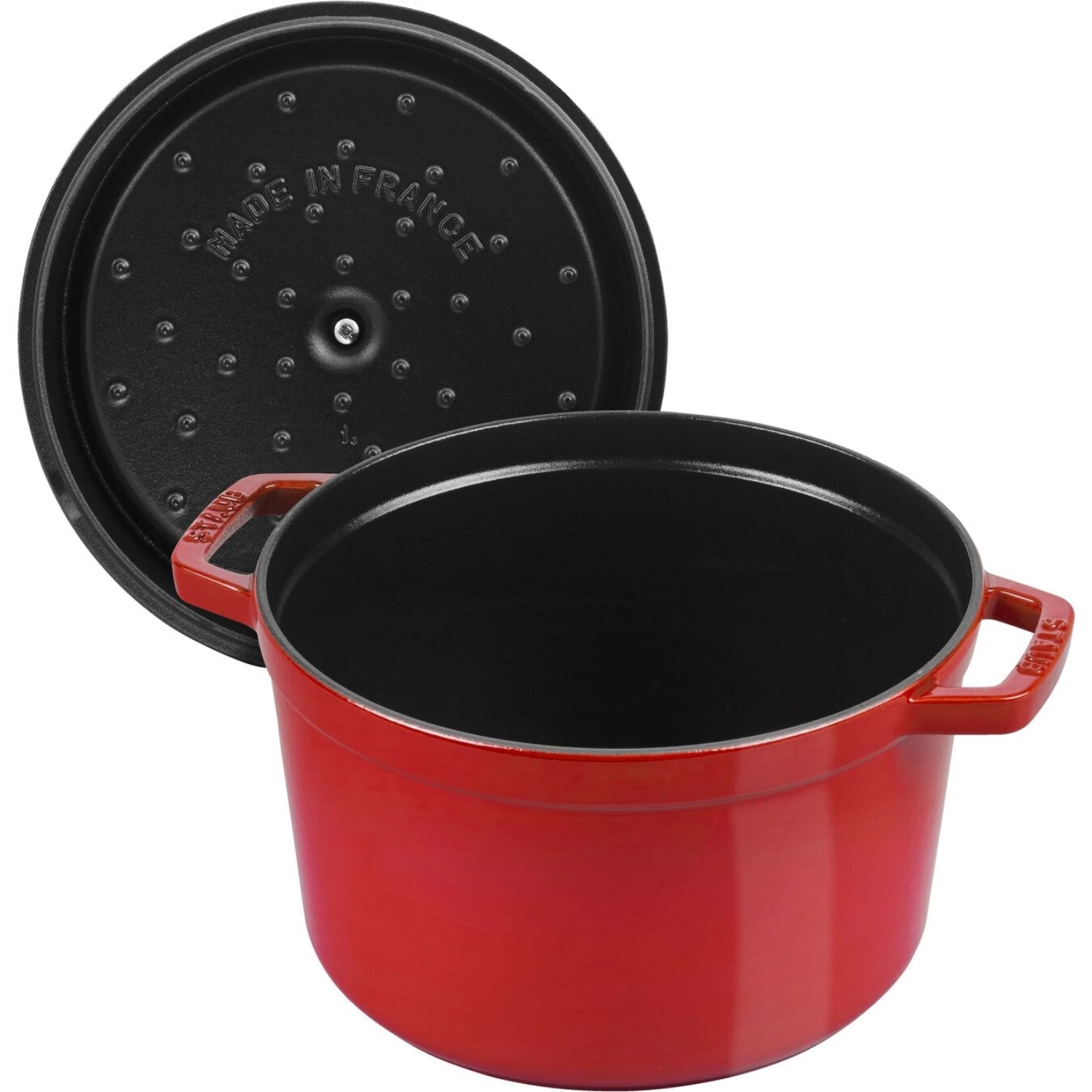 Stcoc10 cocotte 24 cerise rond(e) fonte