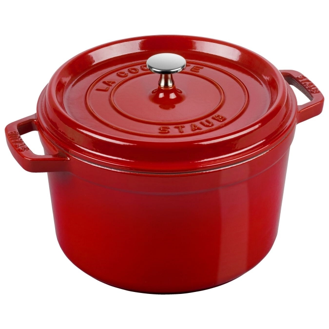 Stcoc10 cocotte 24 cerise rond(e) fonte