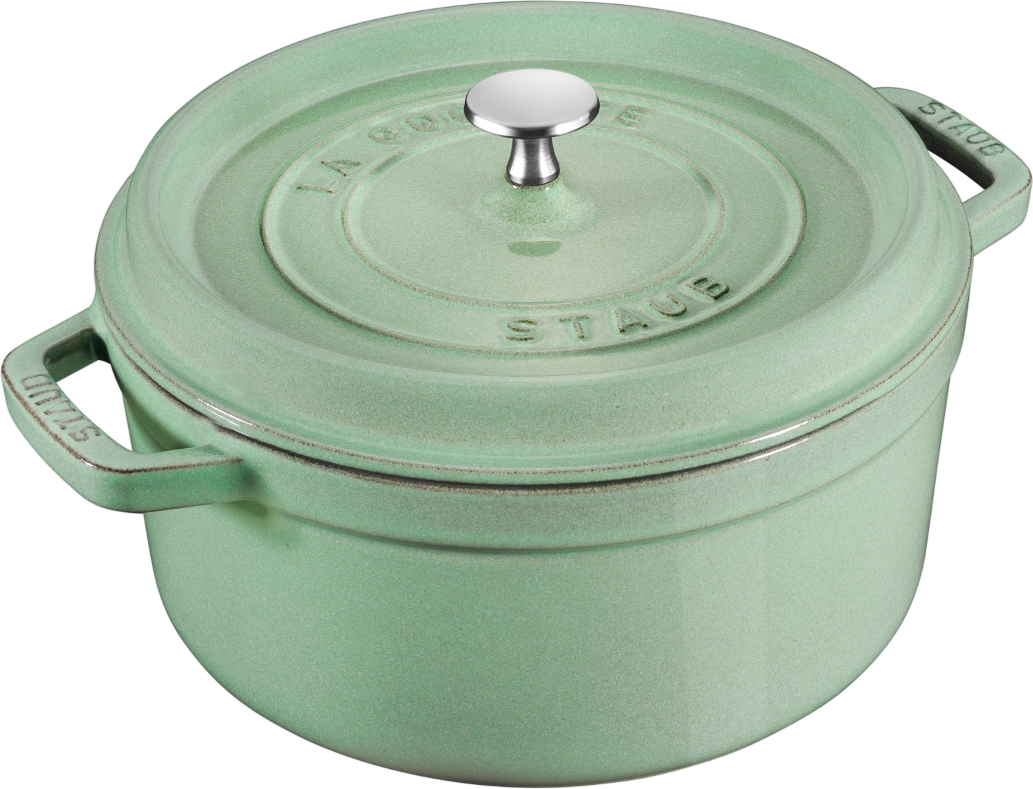 Cocotte 20 cm, ronde, sauge, fonte 2.2l