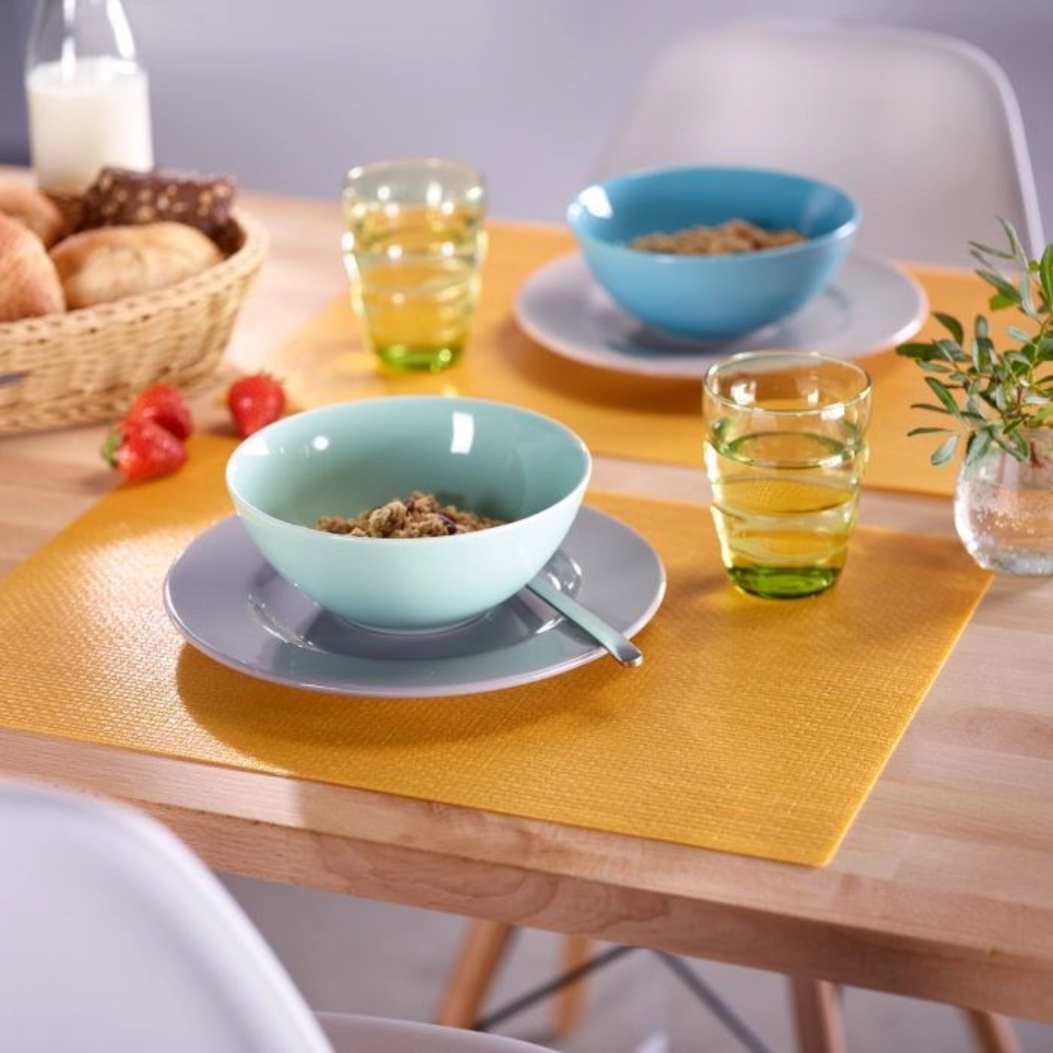 Set de table pp coolorista, carré, jaune soleil, 45x32.5cm