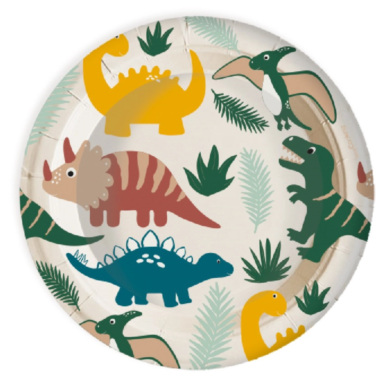 8 pcs. assiette en carton dino d23cm