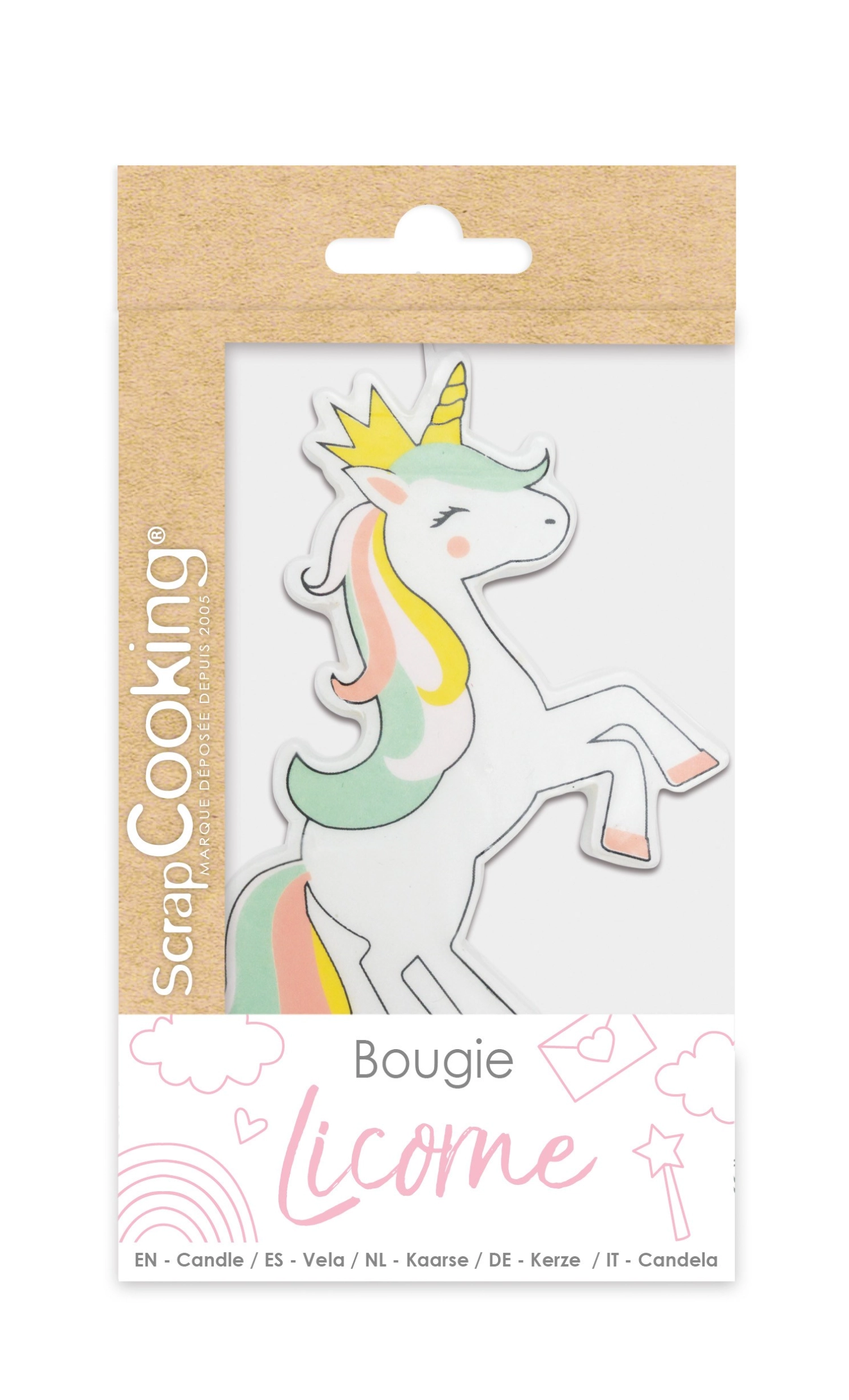 Bougie xxl licorne