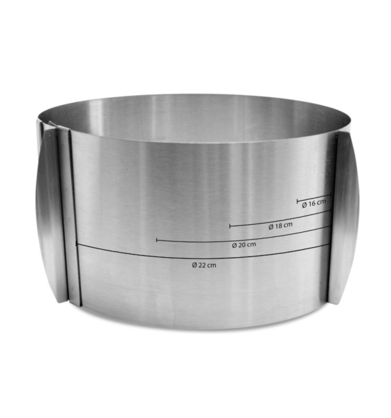 Moule à pâtisserie rond en inox extensible 15-23cm h12cm