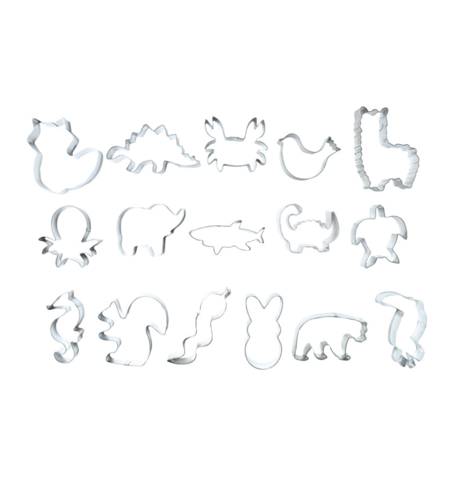 16 pcs. set emporte-pièce animaux sauvages