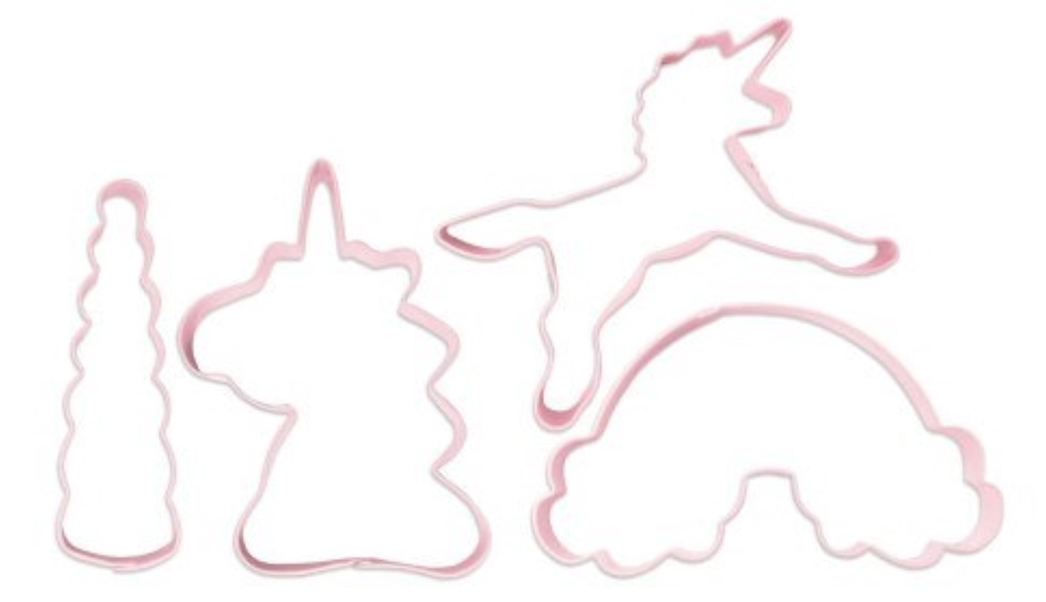 Set de 4 emporte-pièces licorne