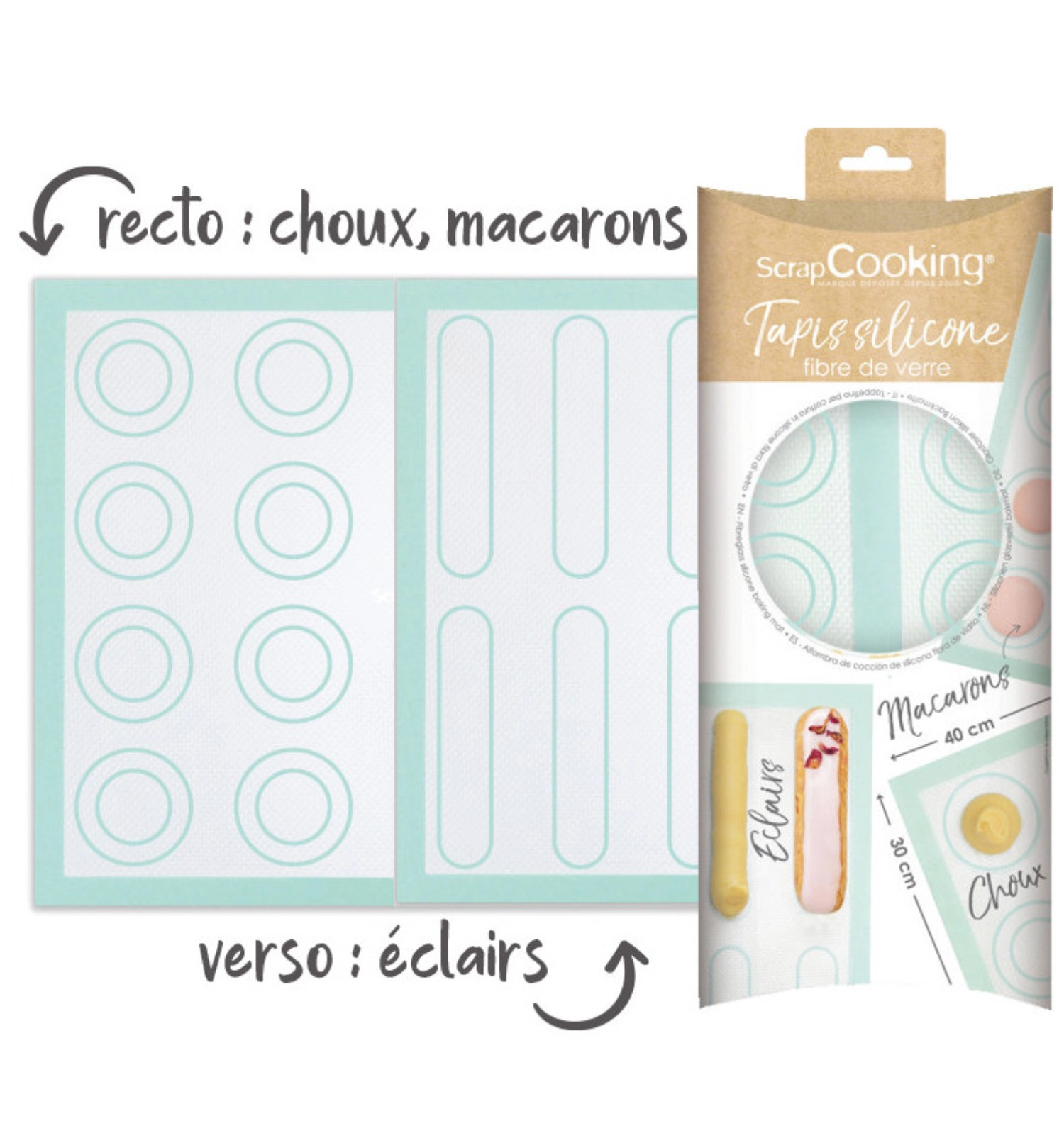 Tapis de cuisson en fibre de verre silicone