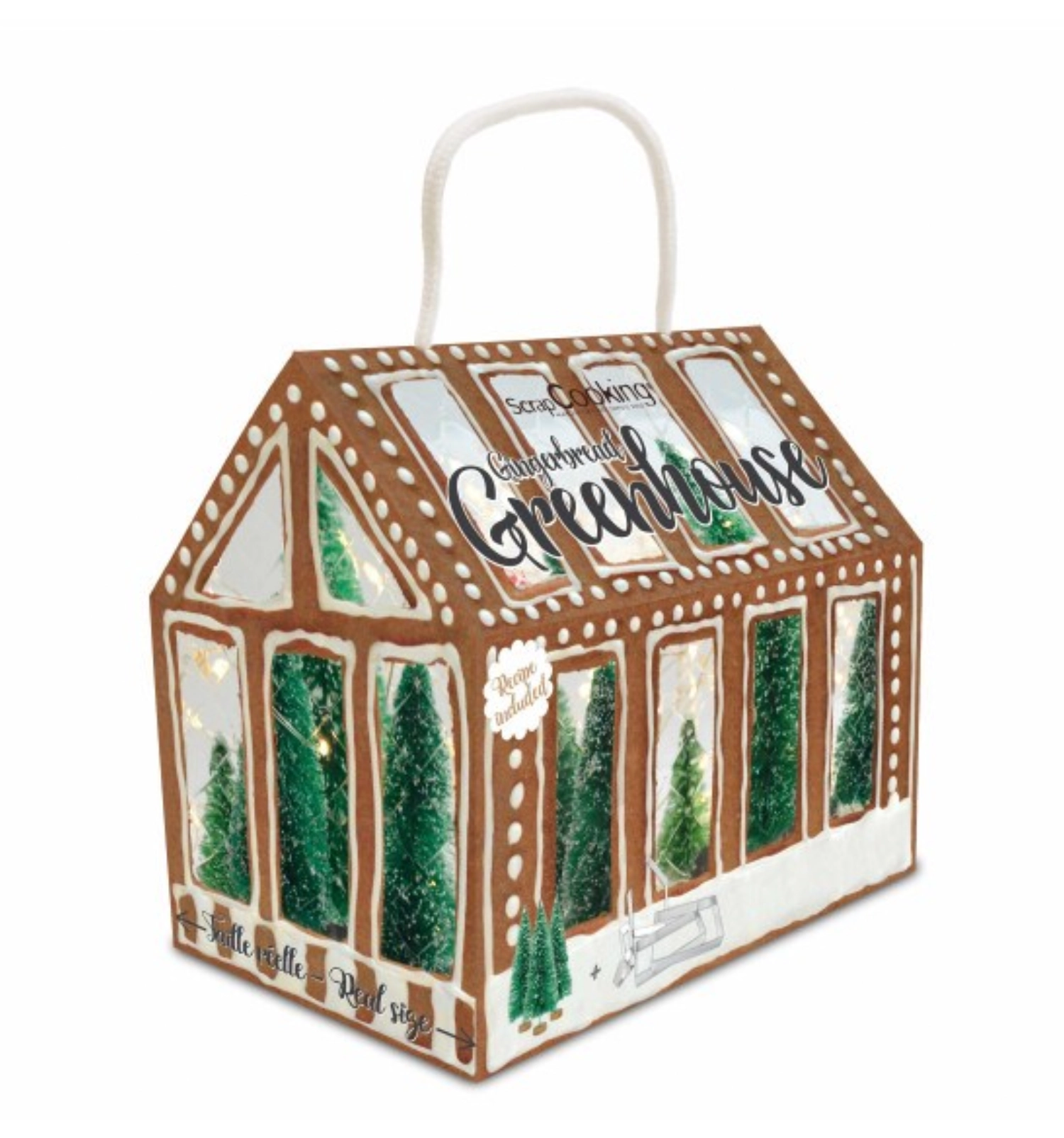 Gingerbread greenhouse (5 découpoirs + 3 sapins)