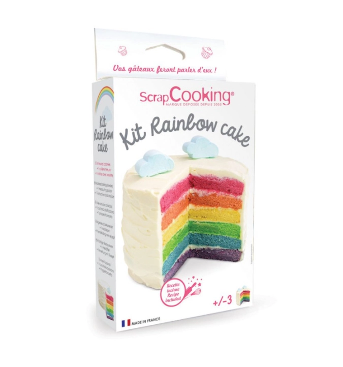 4tlg. Regenbogen-Kuchenset