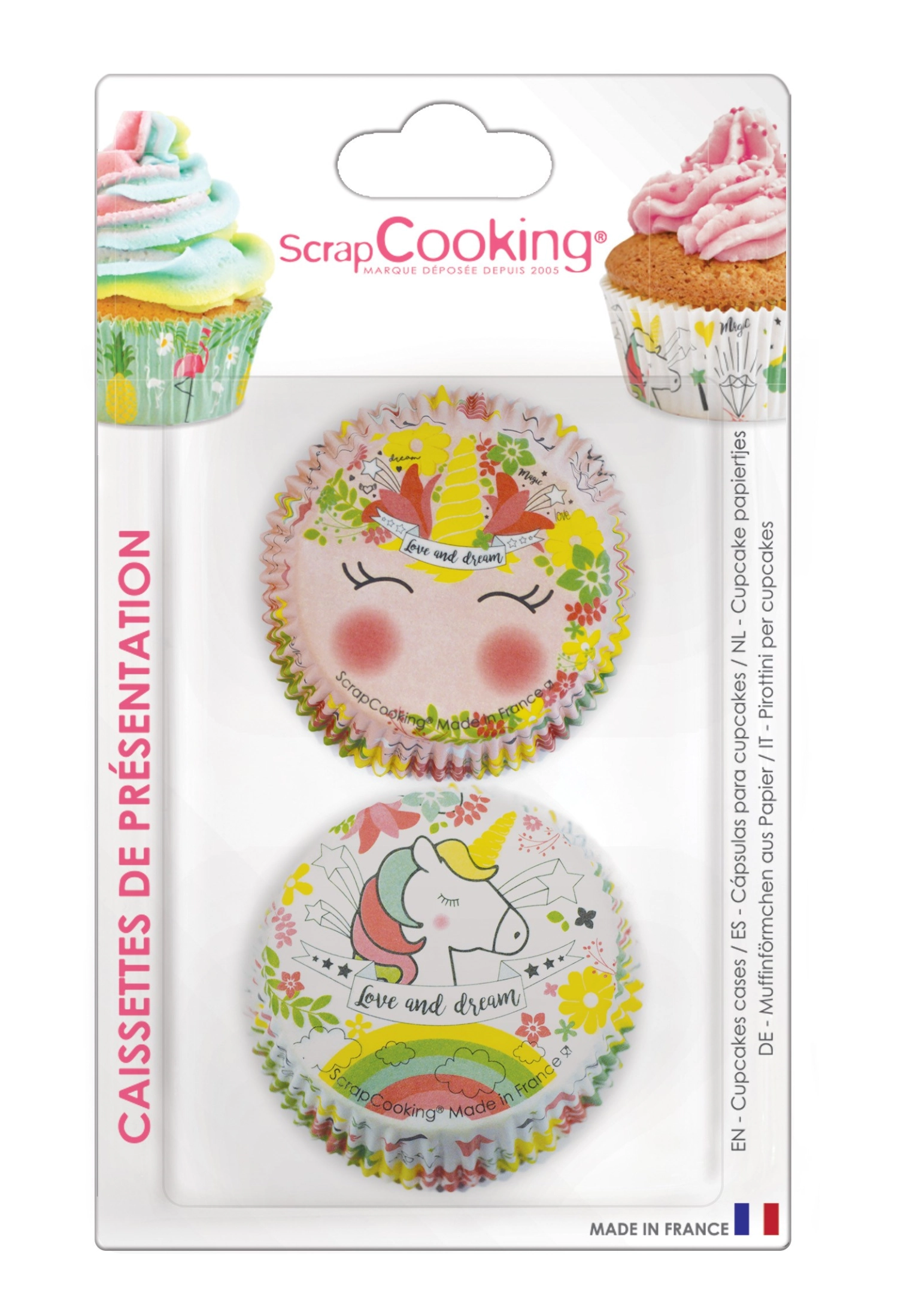 36 pcs. cupcake moules en papier licorne d5/8cm h3cm