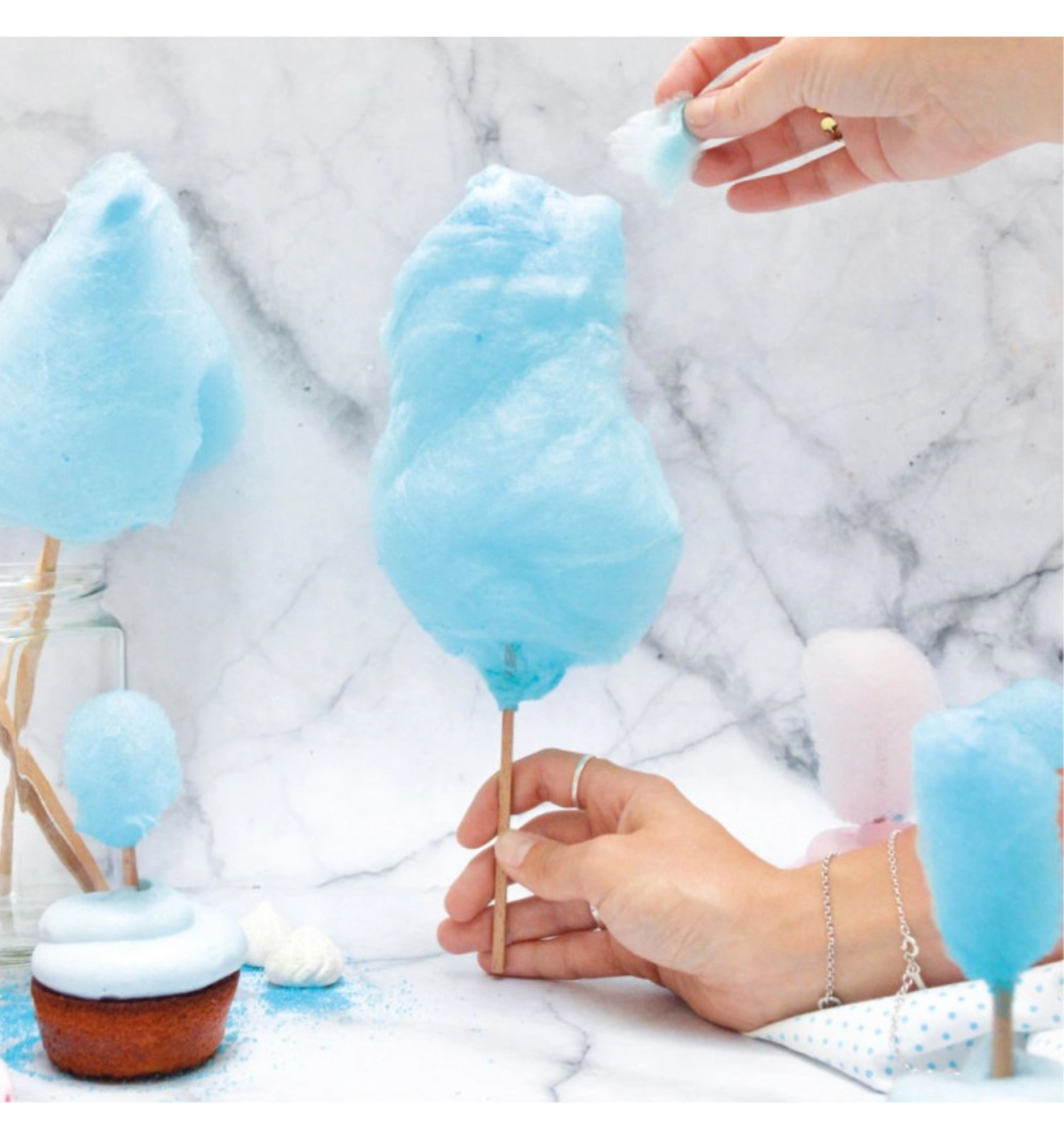 25 Stk. Zuckerwatte-Sticks