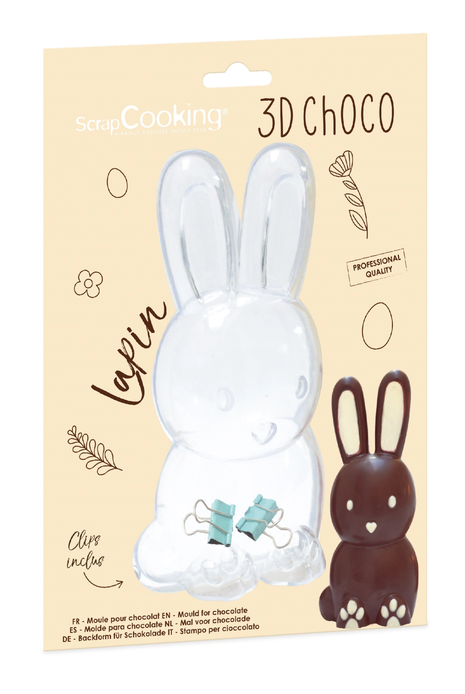 Moule à chocolat 3d lapin